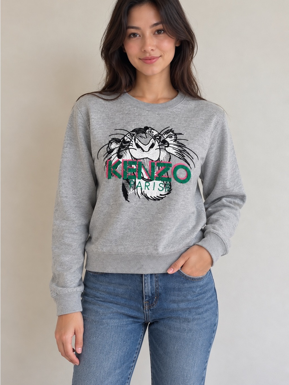 KENZO x Disney Jungle Book Shere Khan Tiger Embroidered Sweatshirt